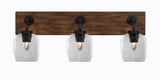 Oxbridge 3 Light Down Glass Vanity Light 26.75 Inch Length by Toltec - 1773-GPDW-4810