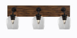 Oxbridge 3 Light Down Glass Vanity Light 26.75 Inch Length by Toltec - 1773-GPDW-4810