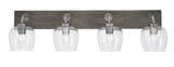 Oxbridge 4 Light Steel Vanity Light 36.5 Inch Length by Toltec - 1774-GPDW-4810
