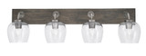 Oxbridge 4 Light Steel Vanity Light 36.5 Inch Length by Toltec - 1774-GPDW-4810
