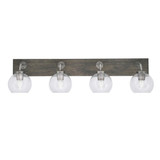 Oxbridge 4 Light Vanity Light 36.5 Inch Length by Toltec - 1774-GPDW-4100