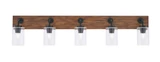 Oxbridge 5 Light Steel Vanity Light 46.5 Inch Length by Toltec - 1775-GPDW-300