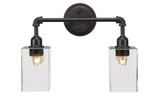 Vintage 2 Light Square Vanity Light 16.25 Inch Length by Toltec - 182-DG-530