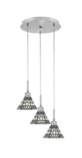 Array 3 Light Medium Pendant 12.75 Inch Wide by Toltec - 1818-BN-12.75