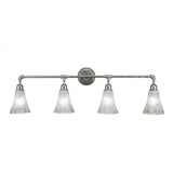 Vintage 4 Light Vanity Light 42.25 Inch Length by Toltec - 184--13-4225