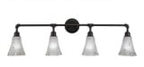 Vintage 4 Light Vanity Light 42.25 Inch Length by Toltec - 184--13-4225