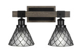 Tacoma 2 Light Art Glass Vanity Light 17 Inch Length by Toltec - 1842--1025-17