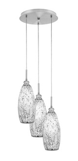 Array 3 Light Medium Pendant 17.75 Inch Tall by Toltec - 1818-BN-11.5-17.75