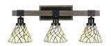 Tacoma 3 Light Art Glass Vanity Light 27.25 Inch Length by Toltec - 1843--1025-2725