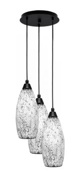 Array 3 Light Medium Pendant 15 Inch Tall by Toltec - 1818-MB-12.25