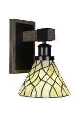 Tacoma 1 Light Art Glass Wall Sconce 10.5 Inch Tall by Toltec - 1841-7-105-