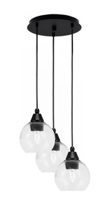 Array 3 Light Steel Medium Pendant 12 Inch Wide by Toltec - 1818-MB-12