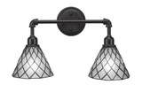 Vintage 2 Light Vanity Light 20.25 Inch Length by Toltec - 182-DG-9325