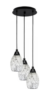 Array 3 Light Steel Medium Pendant 11.5 Inch Wide by Toltec - 1818-MB-11.5