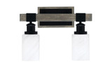 Tacoma 2 Light Steel Vanity Light 15 Inch Length by Toltec - 1842-MBDW-3001