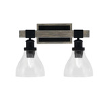 Tacoma 2 Light Vanity Light 16.5 Inch Length by Toltec - 1842-MBDW-4760