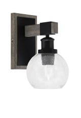 Tacoma 1 Light Wall Sconce 10.5 Inch Tall by Toltec - 1841-MBDW-4100