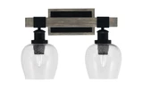 Tacoma 2 Light Steel Vanity Light 16.25 Inch Length by Toltec - 1842-MBDW-4810