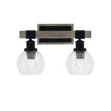Tacoma 2 Light Vanity Light 16.25 Inch Length by Toltec - 1842-MBDW-4100