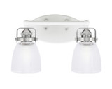 Easton 2 Light Clear Ribbed Glass Vanity Light by Toltec - 1932-MBBR-500