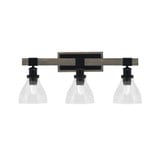 Tacoma 3 Light Vanity Light 26.75 Inch Length by Toltec - 1843-MBDW-4760