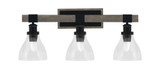 Tacoma 3 Light Vanity Light 26.75 Inch Length by Toltec - 1843-MBDW-4760