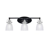 Easton 3 Light Clear Ribbed Vanity Light by Toltec - 1933-WHBN-500
