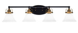 Easton 4 Light Vanity Light 36.25 Inch Length by Toltec - 1934-MBBN-311