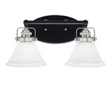 Easton 2 Light White Muslin Vanity Light by Toltec - 1932-MBBR-311