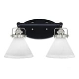 Easton 2 Light Vanity Light 9 Inch Tall by Toltec - 1932-MBBR-312