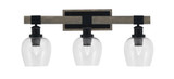 Tacoma 3 Light Vanity Light 26.5 Inch Length by Toltec - 1843-MBDW-4810