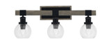 Tacoma 3 Light Vanity Light 26.25 Inch Length by Toltec - 1843-MBDW-4100