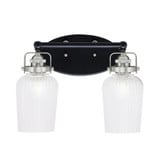 Easton 2 Light Textured Glass Vanity Light by Toltec - 1932-MBBR-4250
