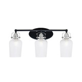 Easton 3 Light Textured Glass Vanity Light by Toltec - 1933-MBBN-4250