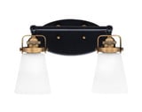 Easton 2 Light Vanity Light 14.5 Inch Length by Toltec - 1932-MBBR-460