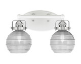 Easton 2 Light Vanity Light 15.75 Inch Length by Toltec - 1932-MBBR-5110