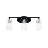 Easton 3 Light Vanity Light 24.5 Inch Length by Toltec - 1933-WHBN-460