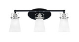 Easton 3 Light Vanity Light 24.5 Inch Length by Toltec - 1933-WHBN-460