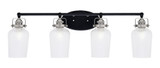 Easton 4 Light Textured Glass Vanity Light by Toltec - 1934-MBBN-4250
