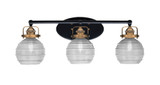 Easton 3 Light Vanity Light 25.75 Inch Length by Toltec - 1933-WHBN-5110