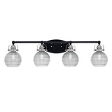 Easton 4 Light Vanity Light 9.5 Inch Tall by Toltec - 1934-MBBN-5110