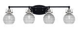 Easton 4 Light Vanity Light 9.5 Inch Tall by Toltec - 1934-MBBN-5110