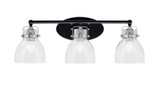 Easton 3 Light Vanity Light 9 Inch Tall by Toltec - 1933-WHBN-4111