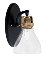 Easton 1 Light Wall Sconce 11 Inch Tall by Toltec - 1931-MBBN-4760