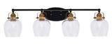 Easton 4 Light Vanity Light 35.75 Inch Length by Toltec - 1934-MBBN-4810