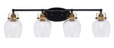 Easton 4 Light Vanity Light 35.75 Inch Length by Toltec - 1934-MBBN-4810