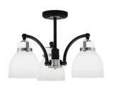 Easton 3 Light 16.75 Inch Wide Steel Semi Flush Mount by Toltec - 1947-MBBR-4119