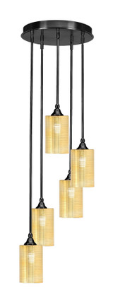 Empire 5 Light Steel Medium Pendant by Toltec - 2145-1425-1175-1425