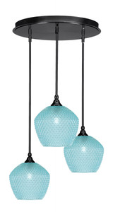 Empire 3 Light Stem Hung Large Pendant 20.25 Inch Wide by Toltec - 2183-BN-4925