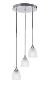 Empire 3 Light Medium Pendant 14.5 Inch Wide by Toltec - 2143-145-1025